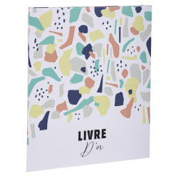 Livre d'or 100 pages tranche blanche - Format 27x22cm - TERRAZZO
