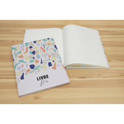 Livre d'or 100 pages tranche blanche - Format 27x22cm - TERRAZZO