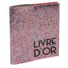 Livre d'or 140 pages tranche argent - Format 21x19cm - STRASS