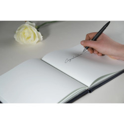 Livre d'or 140 pages tranche argent - Format 21x19cm - STRASS
