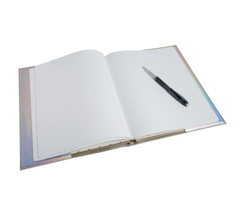 Livre d'or 100 pages tranche argent - Format 27x22cm - GLOSSY