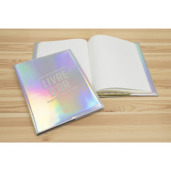 Livre d'or 100 pages tranche argent - Format 27x22cm - GLOSSY