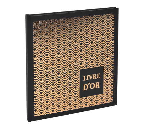 Livre d'or 140 pages tranche or - Format 21x19cm - PALMYRE