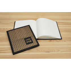 Livre d'or 140 pages tranche or - Format 21x19cm - PALMYRE