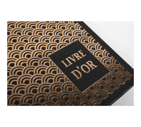 Livre d'or 140 pages tranche or - Format 21x19cm - PALMYRE