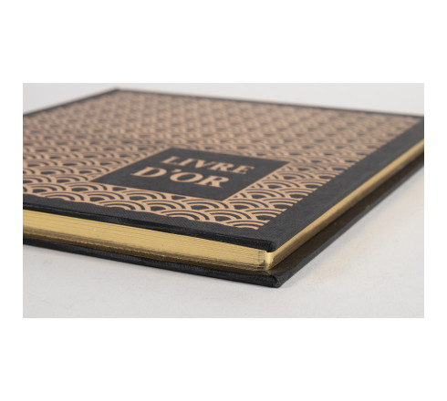 Livre d'or 140 pages tranche or - Format 21x19cm - PALMYRE