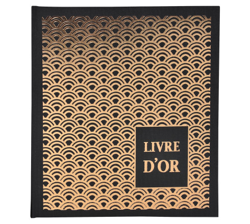 Livre d'or 140 pages tranche or - Format 21x19cm - PALMYRE