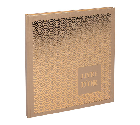Livre d'or 140 pages tranche or - Format 21x19cm - PALMYRE