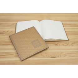 Livre d'or 140 pages tranche or - Format 21x19cm - PALMYRE