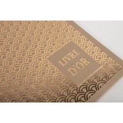 Livre d'or 140 pages tranche or - Format 21x19cm - PALMYRE
