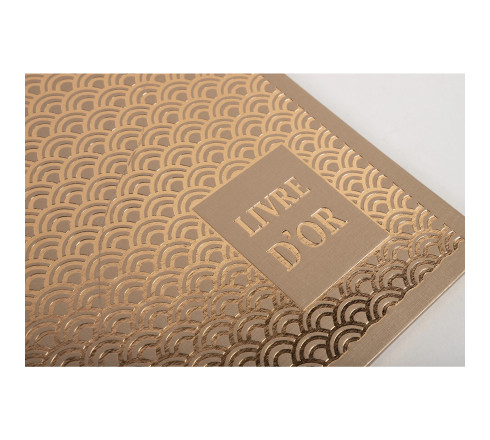 Livre d'or 140 pages tranche or - Format 21x19cm - PALMYRE