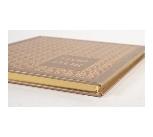 Livre d'or 140 pages tranche or - Format 21x19cm - PALMYRE