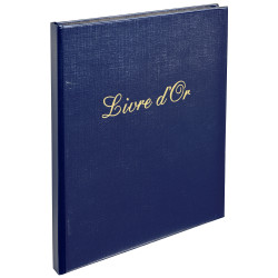 Livre d'or Balacron avec titre 140 pages blanches - 21x19 cm vertical