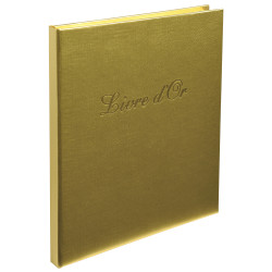 Livre d'or Balacron avec titre 140 pages blanches - 21x19 cm vertical