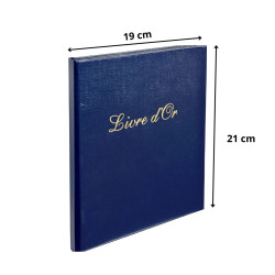 Livre d'or Balacron avec titre 140 pages blanches - 21x19 cm vertical