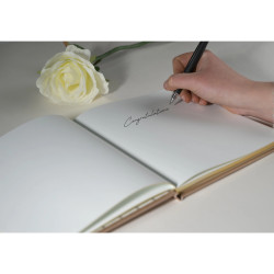 Livre d'or Balacron avec titre 140 pages blanches - 21x19 cm vertical