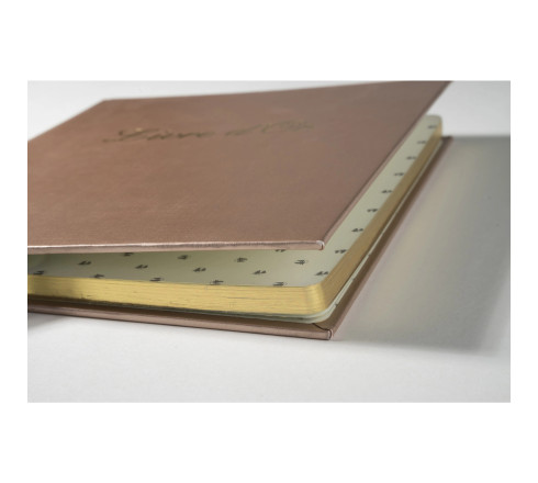 Livre d'or Balacron avec titre 140 pages blanches - 21x19 cm vertical