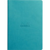 Carnet piqué 64 pages RHODIARAMA format A5, ligné, bleu turquoise