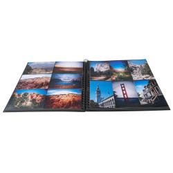 Album photos à spirales 60 pages noires - Format 32x32cm - ETERNECO