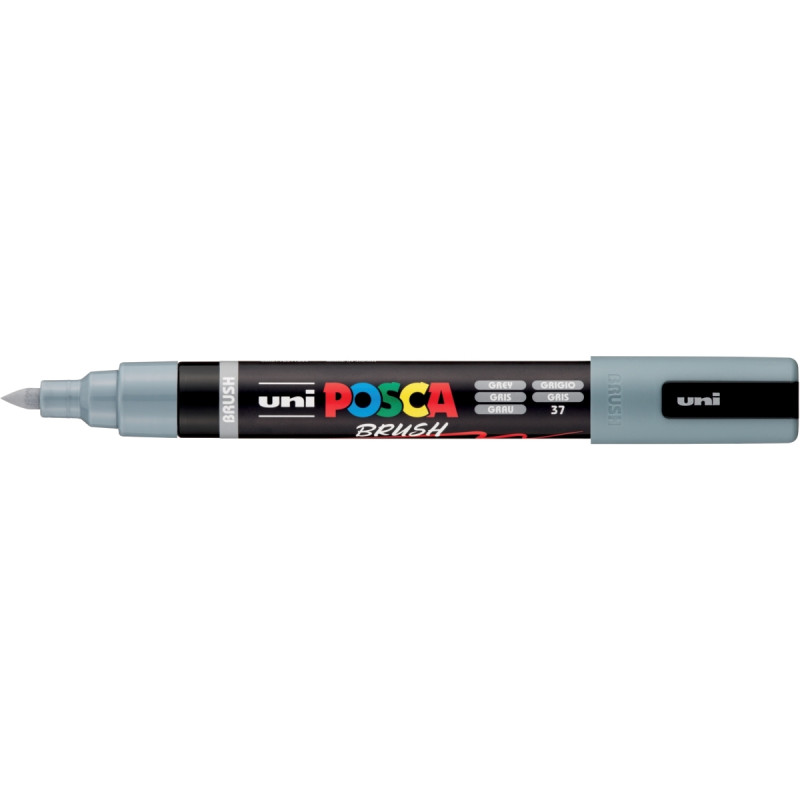 Marqueur Posca pointe moyenne Brush gris