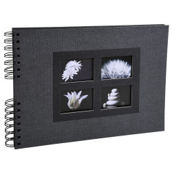 Album photos à spirales 50 pages noires Passion - 32x22 cm