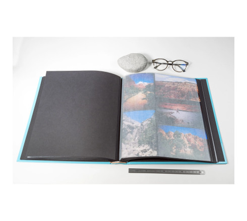 Album photos livre 60 pages noires - Format 29x32cm - AQUAREL