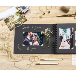 Kit de scrapbooking album 70 pages noires Scrap-Addict : Complet
