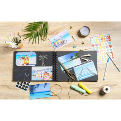 Kit de scrapbooking album 70 pages noires Scrap-Addict : Complet