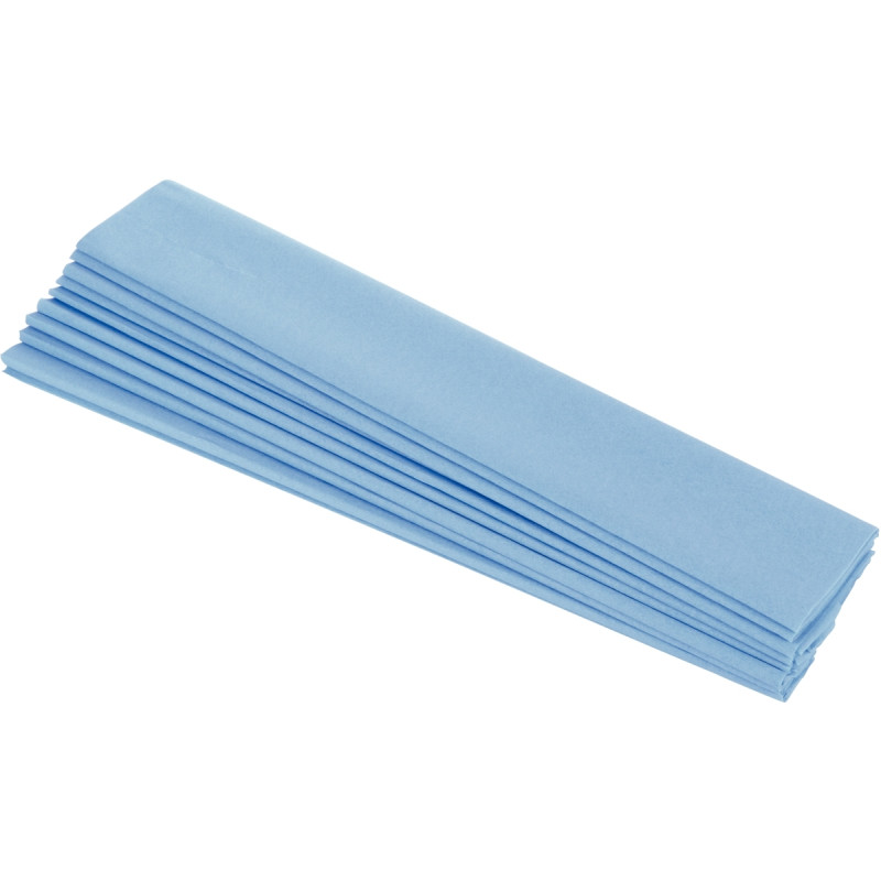 Paquet de 10 feuilles crépon ordinaire 200x50 cm bleu clair