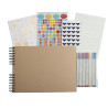 Kit de scrapbooking album 70 pages noires Scrap-Addict : Complet