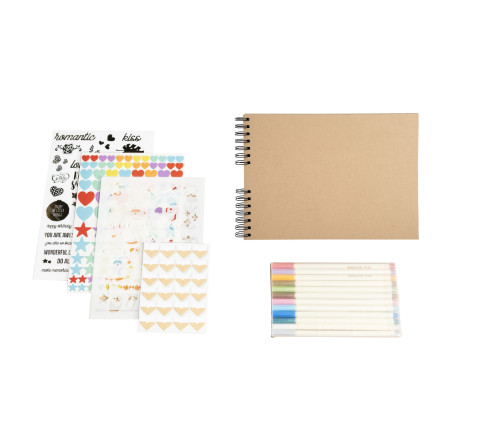 Kit de scrapbooking album 70 pages noires Scrap-Addict : Complet