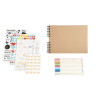Kit de scrapbooking album 70 pages noires Scrap-Addict : Complet