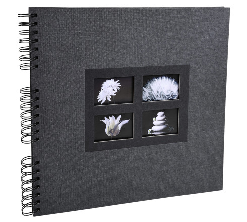 Album photos à spirales 60 pages noires Passion - 32x32 cm