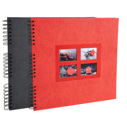 Album photos à spirales 60 pages noires Passion - 32x32 cm
