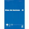 Bloc de bureau 100 feuilles, format A6, quadrillé 5x5, papier 60g