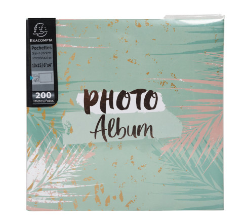 Album photos à pochettes 200 photos 10x15cm PASTEL TROPIC - Format 22 ,5x22 cm