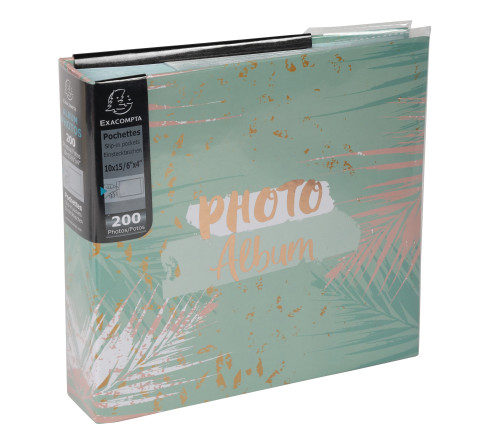 Album photos à pochettes 200 photos 10x15cm PASTEL TROPIC - Format 22 ,5x22 cm