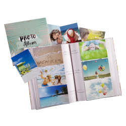 Album photos à pochettes 200 photos 10x15cm PASTEL TROPIC - Format 22 ,5x22 cm