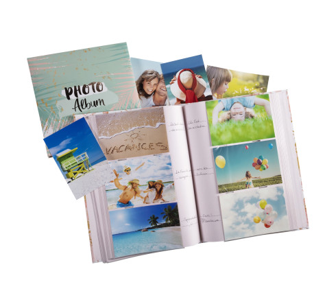 Album photos à pochettes 200 photos 10x15cm PASTEL TROPIC - Format 22 ,5x22 cm