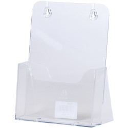 Porte-brochures vertical 1 compartiment 148x210mm transparent