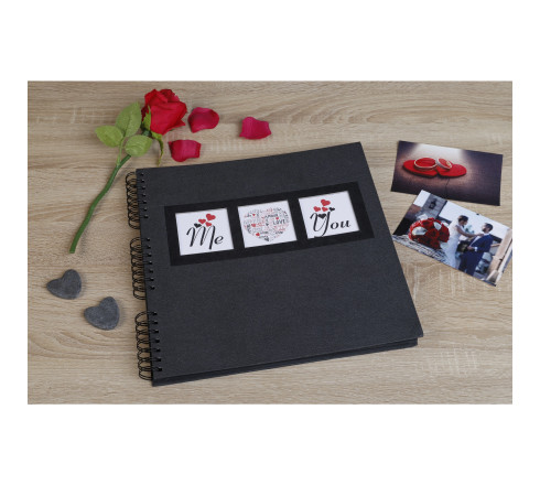 Album photo à spirales 60 pages noires Me & You