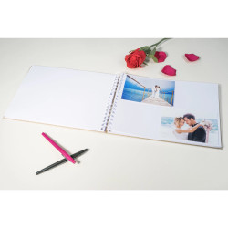 Album photos à spirales 50 pages blanches - Format 32x22cm - KRAFT