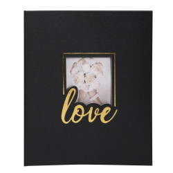 Album photos livre 60 pages noires - Format 29x32cm - LOVE Noir
