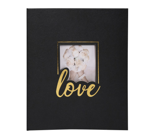 Album photos livre 60 pages noires - Format 29x32cm - LOVE Noir