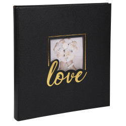 Album photos livre 60 pages noires - Format 29x32cm - LOVE Noir