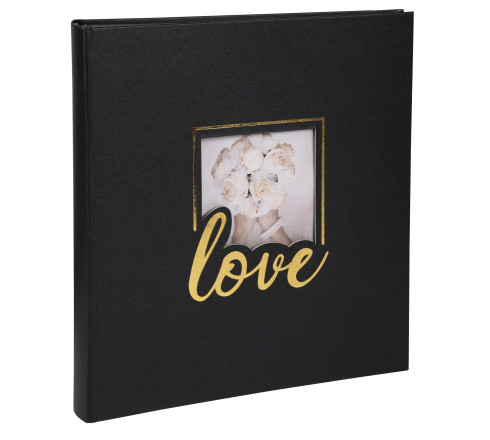 Album photos livre 60 pages noires - Format 29x32cm - LOVE Noir