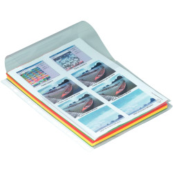 Sachet de 10 pochettes plan perforées en polypropylène avec rabat