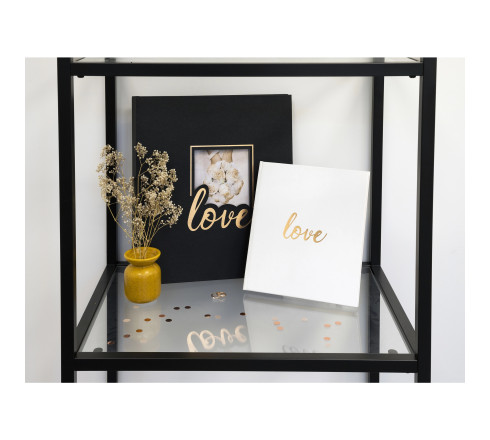 Album photos livre 60 pages noires - Format 29x32cm - LOVE Noir