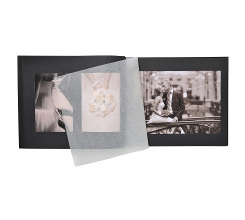 Album photos à vis rechargeable 40 pages noires Ceremony - 37x29 cm