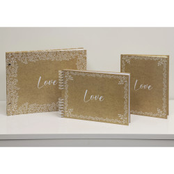 Album photos à vis 40 pages blanches - Format 37x29cm - KRAFT